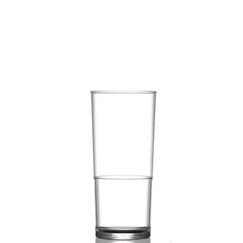 Kunststoffglas De Luxe mit einem Fassungsvermögen von 28 cl.